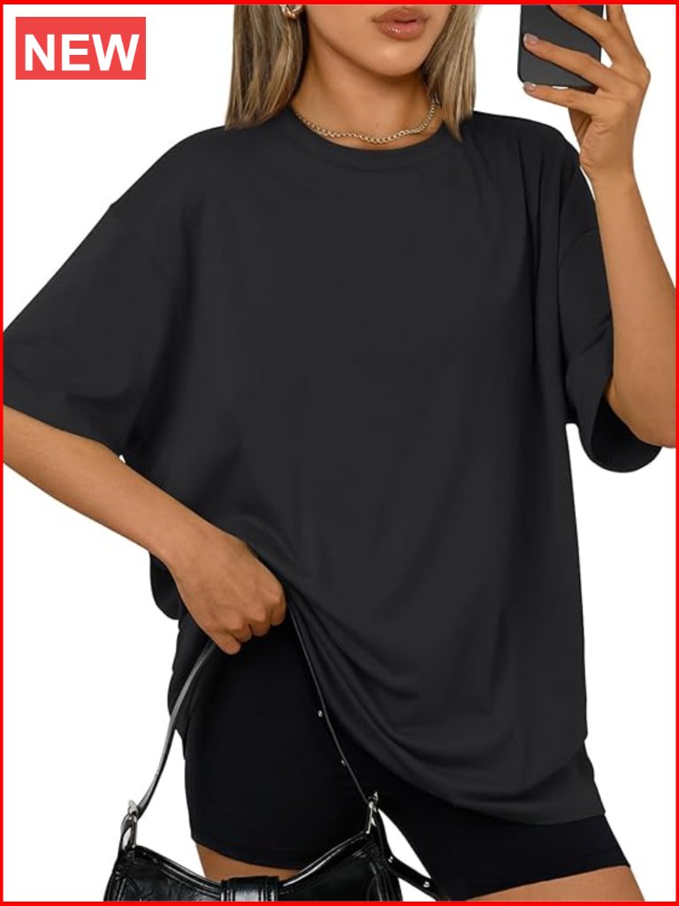 Oversized Summer T-Shirt Short Sleeve Cute Casual Workout Top Plus Size Loose